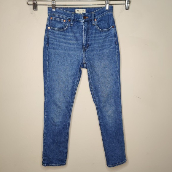 Madewell Jeans High Rise Slim Boy Jean Moorland Wash - Picture 2 of 11